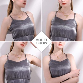 GOLDCHIC JEWELRY Women's Letter L Pendant Necklace, Stainless Steel Gold Initial Name Jewellery