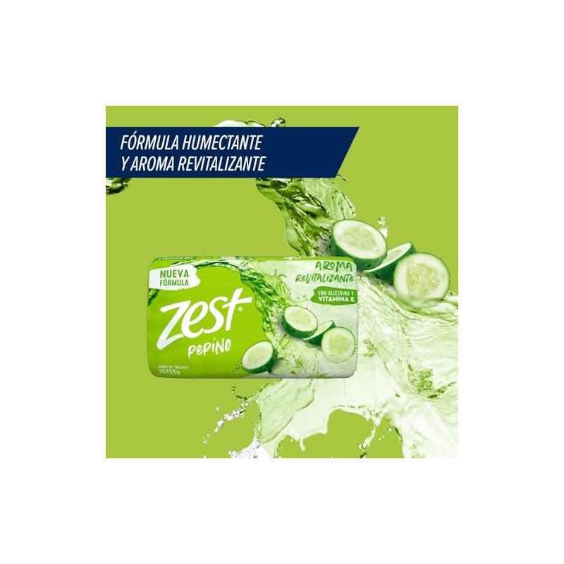 ZEST Jabón de tocador Sábila con Pepino 135 g