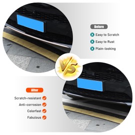 Heutamo Front Bumper Cover Lower Molding Trim Strip Compatible with Land Rover Range Rover Sport 2023 2024 ABS Car Exterior Bumper Grille Anti-Scratch Strip Accessories