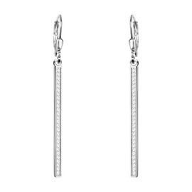 SOFIA MILANI - 20191 Women's Earrings 925 Silver - Earrings as a Bar Simple, Sterling Silver, Cubic Zirconia
