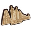 Printtoo Souvenir Engraved Wooden Manama Bahrain City Fridge Magnet Home