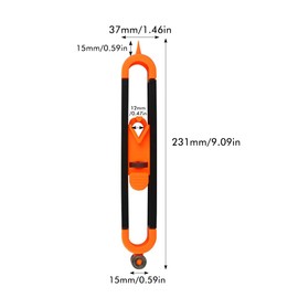 Precise Contour Gauge with Lock for Pencil - Scribe Tool Contour Gauge Duplicator Irregular Shape Measuring Tool Woodworking Edge Corner Measuring Profile Duplicator(COLOR:black+orang)