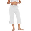 Womens Capris Pants High Waist Drawstring Comfy Casual Pants Casua