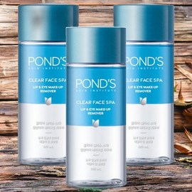 Pond's Waterproof Remover Eye Cleanser for Sensitive Skin Clear Face Spa Lip & Eye Makeup Remover 3pcs 120ml / 폰즈 워터프루프 리무버 민감성 피부용 아이 전용 세정제 클리어 훼이스 스파립앤아이 메이크업 리무버 3개 120ml
