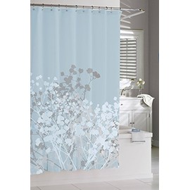 Kassatex Fine Linens Willow-Spa Blue Shower Curtain, Blue