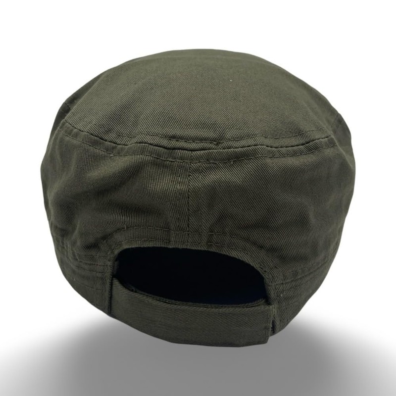 Infinite Hats Washed Cotton Military Caps Cadet Army Caps (Olive