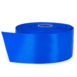 Stuffvisor Royal Blue Satin Ribbon, 2 inches x 50 Yards, Double Face Solid Color, Thick and Durable Ribbon Roll, 100% Polyester Ribbon for Gift Wrapping, Crafts, Hair and Multiple Decorations
