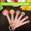 6Pcs/Set Stainless Steel Measuring Spoons Dry & Liquid Ingredients Cooking