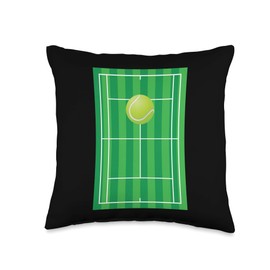 Tennis Court Ball Outdoor Fan Player Cool Sports Lover Gift Throw Pillow