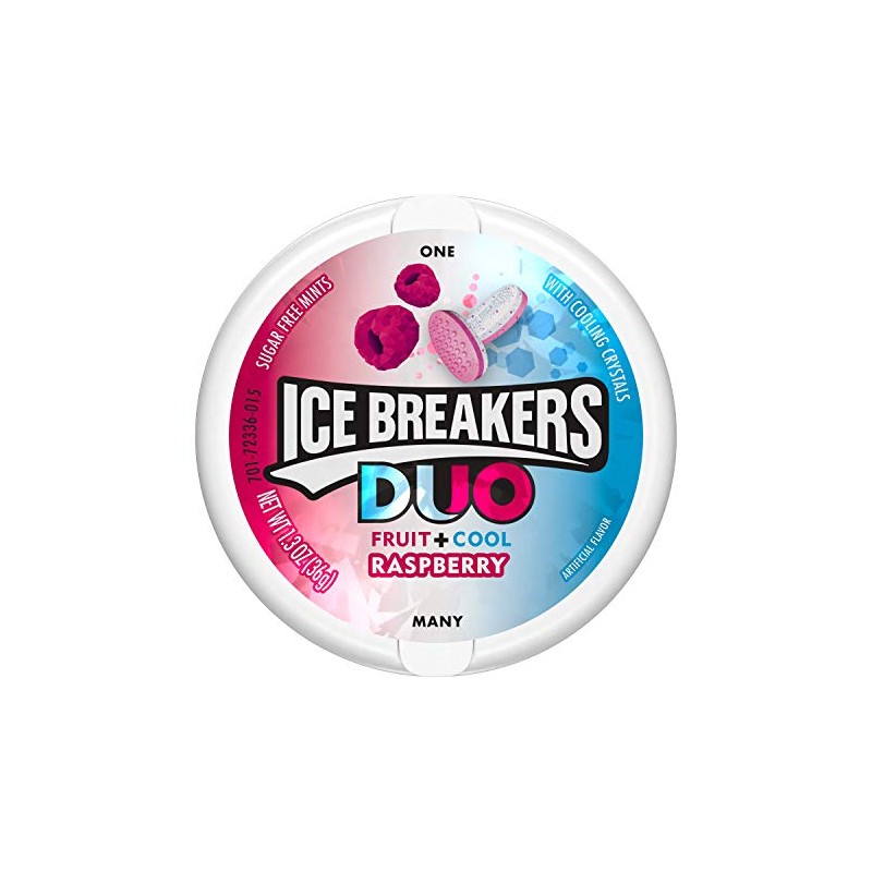 Ice Breakers Duos Sugar Free Mints, Raspberry, 1.3 Ounce