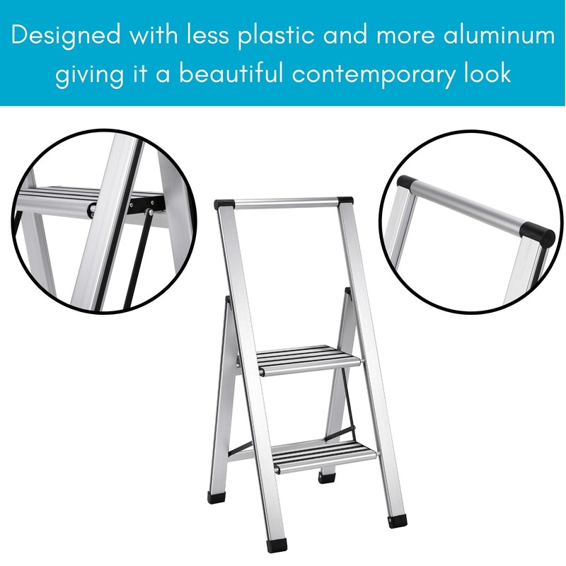 2 Step Ladder | 2 Anti-Slip Steps | Folding Step