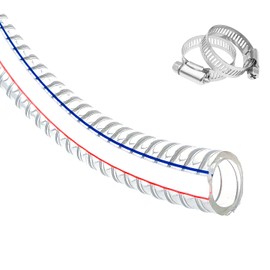 PEISONGFEI 1" ID x 1 1/4" OD - 3Ft length Steel Wire Suction PVC Vinyl Tubing Flexible Tube Heavy Duty High - Pressure UV Chemical Resistant Vinyl Hose Line