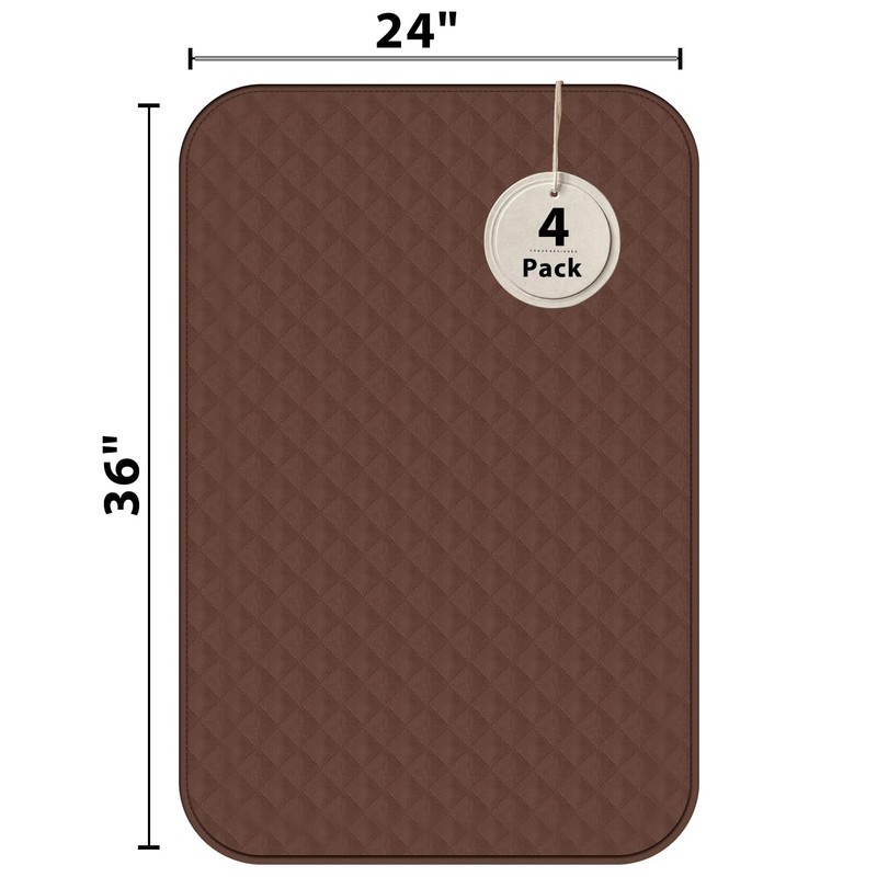 Brosive Bed Pads Washable Waterproof 24x36 Inch (4 Pack), Washable