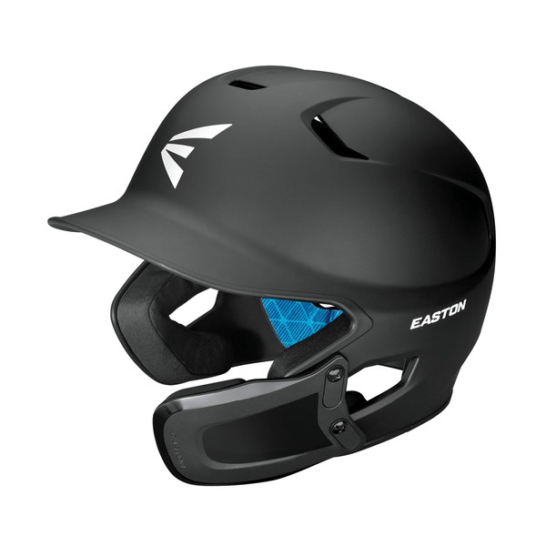 EASTON Z5 2.0 Batting Helmet w/ Universal Jaw Guard, Baseball Softball, Senior, Matte Black