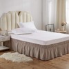 MEILA Wrap Around Bed Skirt Three Fabric Sides Elastic Dust