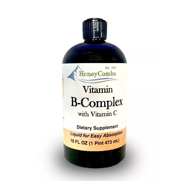 Honeycombs B-Complex-Liquid for easy absorption, Alcohol Free, High Potency Formula