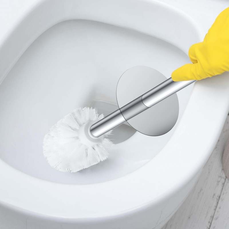 Topsky 2-Pack Closed Toilet Brush Compact Toilet Brush and Holder