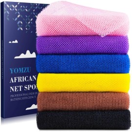 6 Pieces African Exfoliating Net African Bath Sponge Scrubbing Rag Net African..