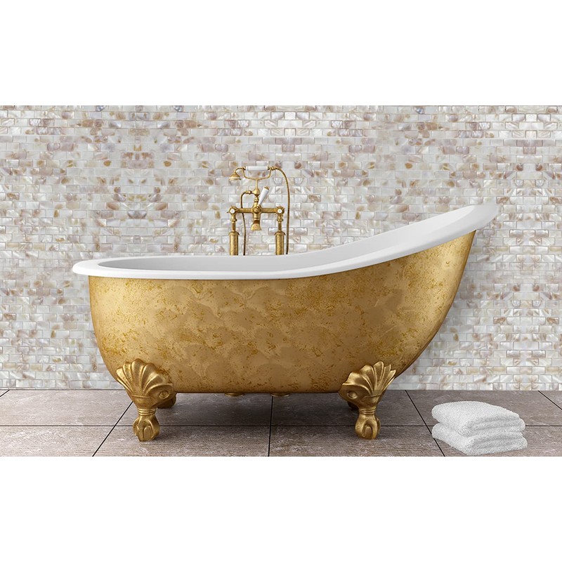 MOP Mother of Pearl Shell Mini Brick Mosaic Tile for
