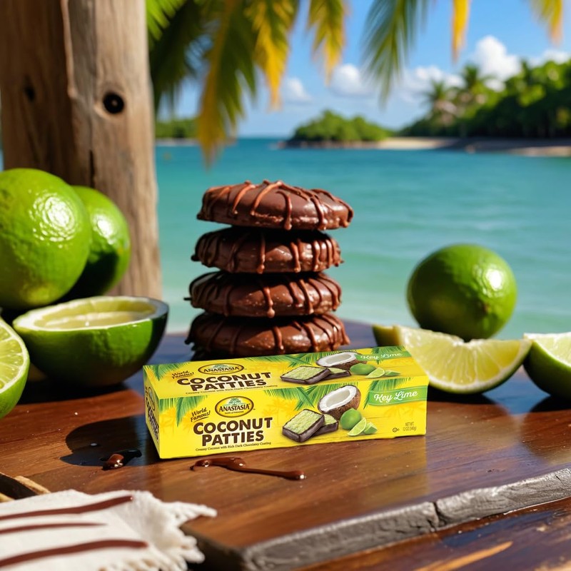 Coconut Patties, Key Lime Flavor, 12 oz, Patties, Coconut Patties,