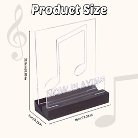 WodGod Now Playing Vinyl Record Stand,Wooden Acrylic Light Up Holder for Vinyl Album Display Storage, Album Record Display Storage Collection Holder