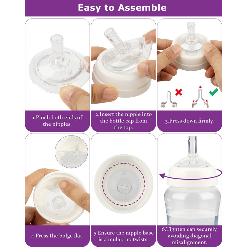 Sippy Straw Nipple for Evenflo Balance Plus Wide Neck Baby