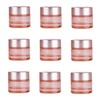 Healthcom 10 Packs 15g/15ml Empty Jars Pink Glass Cosmetic Jar