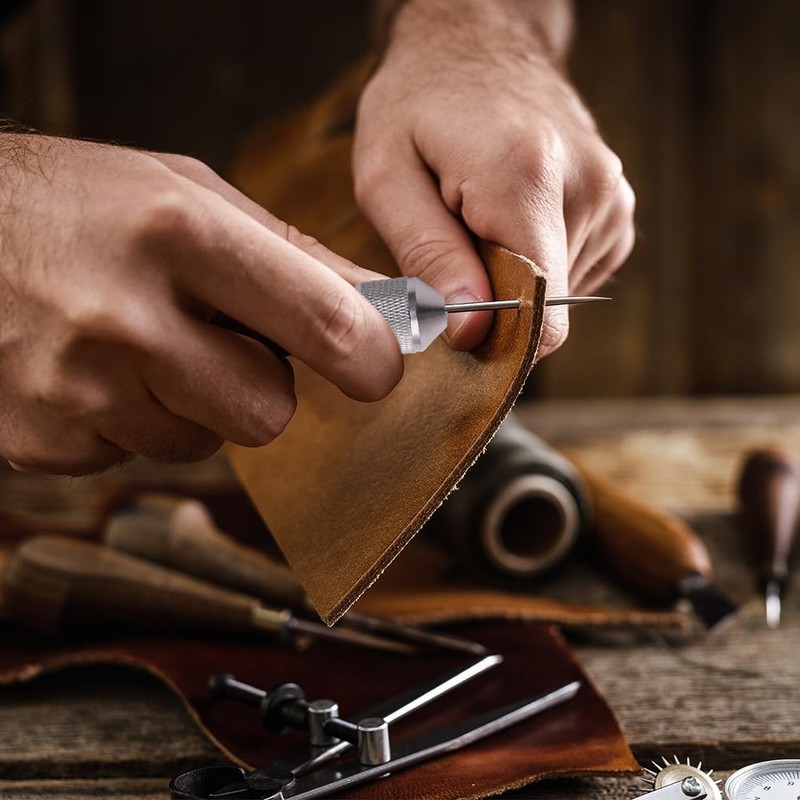 Mocrop 34 Pieces Leather Sewing Set Leather Tool with Leather
