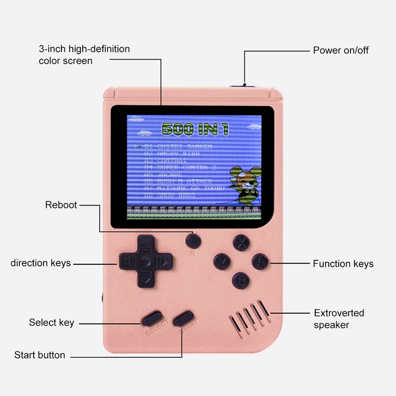 Retro Game Machine Handheld Game Console Nostalgic Mini Recreational Machine