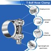 smseace 36Pcs 17-47mm T-bolt Hose Clamps 304 Stainless Steel 9-sizes