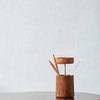 OBJECTRY Two-Tier Pen Stand – Handcrafted Solid Wood & Genuine
