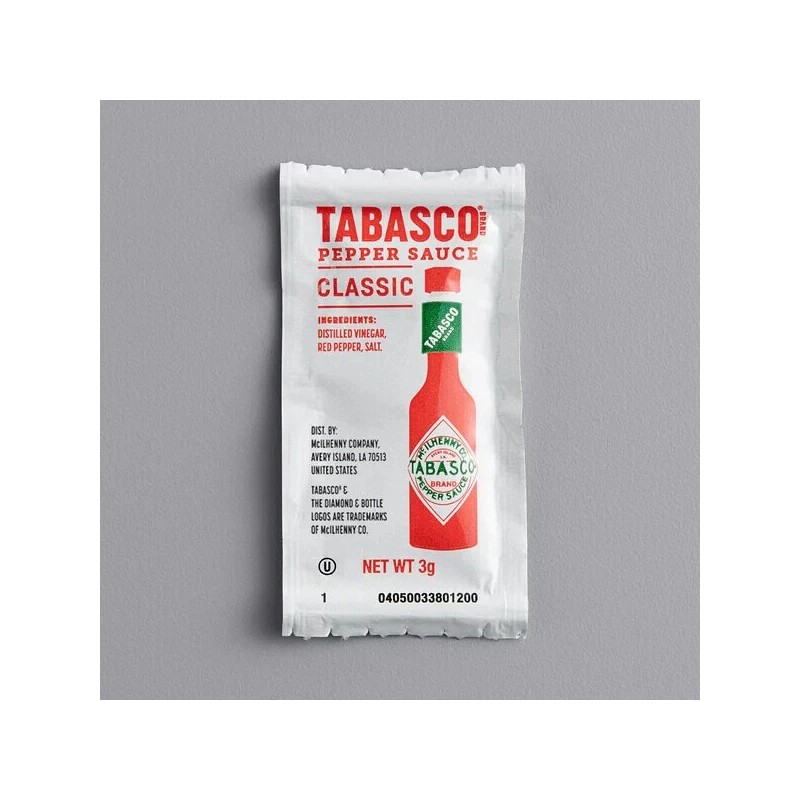 TABASCO® Hot Sauce Portion Packet 3 Gram - 200/Case (select