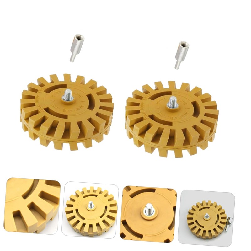 Operitacx 2 Sets 4 Inches Pneumatic Degumming Wheels Rubber Eraser