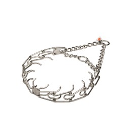 Herm Sprenger Stainless Steel Ultra Plus Prong Collar for Doberman with Center-Plate and Assembly Chain - 3.2 mm x 23 inches