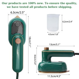 Rotary Garment Iron, Steam Iron for Clothes, 2-in-1 Travel Size Handheld Portable Mini Small Electric Ironing Machine Dual, Rotated 180 Degrees for Curtain Hanging Sheet Pillowcases Closet Household
