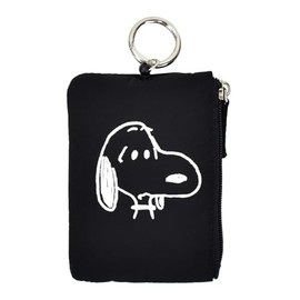 Snoopy 0441 Pass Case, Commuter Passcase, Reel Included, Carabiner, Key Case, Coin Purse, Face, Women's, Work, School, Travel, Adults, Students, Children, Cute Character, Snoopy (SPZ-3690)