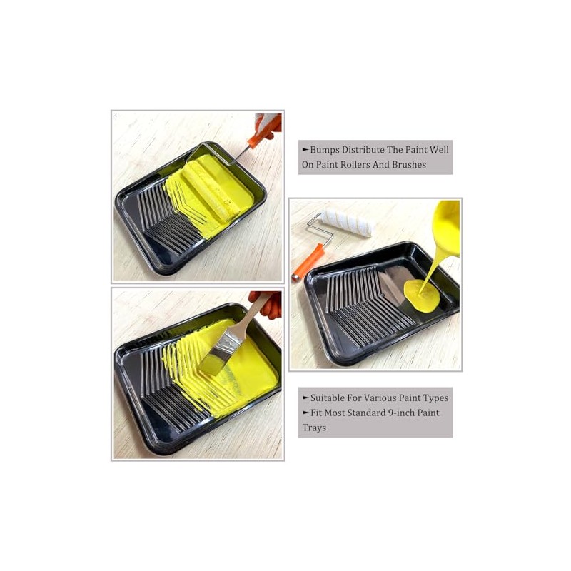 Great Andrew 9 Inch Paint Tray Set, 15-Pack, Plastic Paint