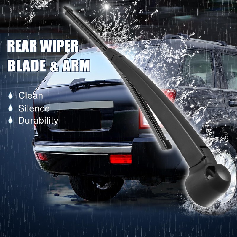 X AUTOHAUX 13inch Rear Windshield Wiper Blade Arm Kit for