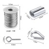 15M Wire Rope Kit in 19PCS/2mm 304 Stainless Steel Rope