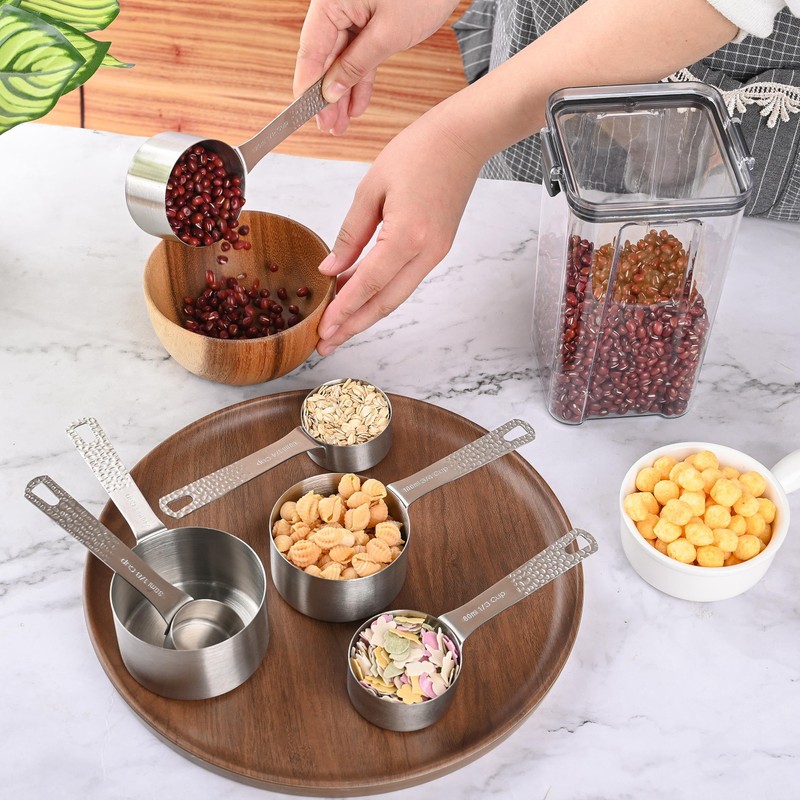 Hotsyang Measuring Cups and Spoons Set 16, 18/8 Stainless Steel