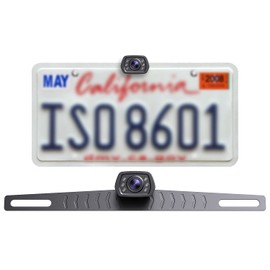 ZEROXCLUB HD Car Backup Camera 6 Auto LED Lights Night Vision, IP69 Waterproof Wired License Plate Rear View Camera 149° Wide View Reversing Camera for Car Pickup Truck SUV-B2