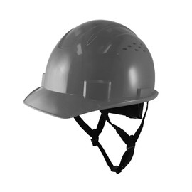 GE Cap Style Hard Hat, 4-Point Ratchet Suspension, Earmuff Slots, High Impact Resistant, Sweat-Wicking Sweatband, Meets ANSI Z89.1-2014, Comfortable, Durable, and Protective - Gray, Vented