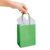 DjinnGlory 60 Pack Mini Green Paper Gift Bags with Handles