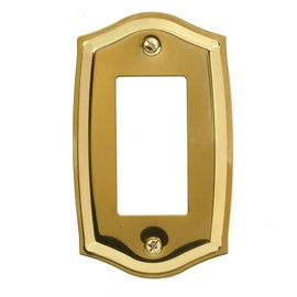 AMERELLE 76RBR Single Rocker Sonoma Wallplate, Polished Brass