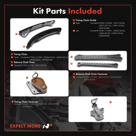 A-Premium Engine Timing Chain Kit W/Tensioner & Guide Compatible with Nissan Juke 2011-2012 1.6L, Sentra 2013-2018 1.8L