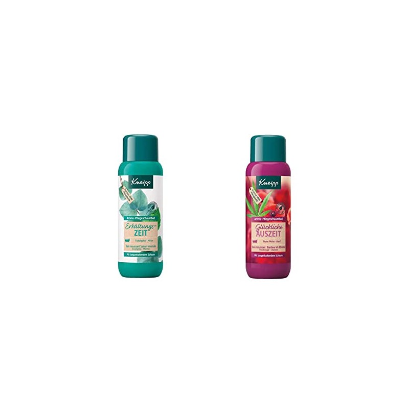 Kneipp Aroma-Pflegeschaumbad Erkältungszeit, 1er Pack (400 ml) & Aroma-Pflegeschaumbad Glückliche