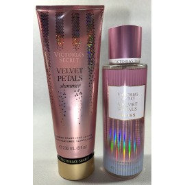 Victoria's Secret Velvet Petals Bliss Mist + Shimmer Fragranced Body Lotion Set