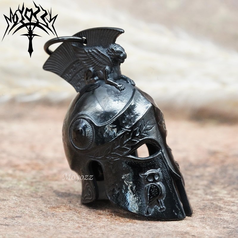 MOYOZZ Motorcycle Biker Roman Gladiator Warrior Spartan Helmet Guardian Bell