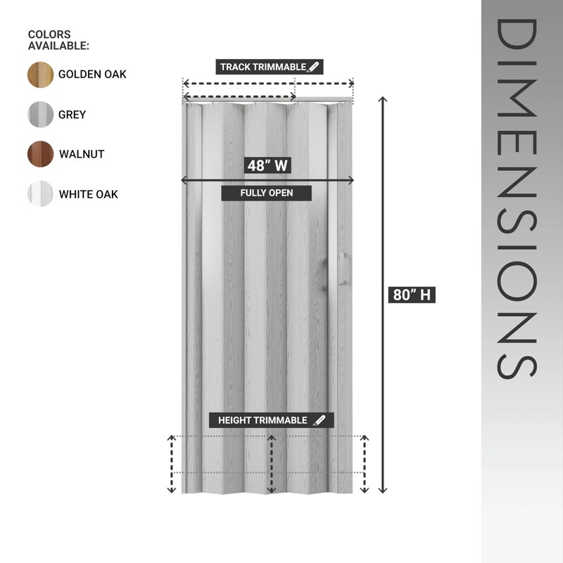 PVC Foldable Accordion Doors or Privacy Room Divider for Internal
