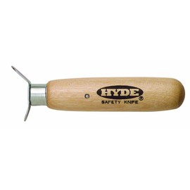 Hyde Tools 60120 Square Point Knife with 4-Inch/16-Gauge Safety Wood Handle